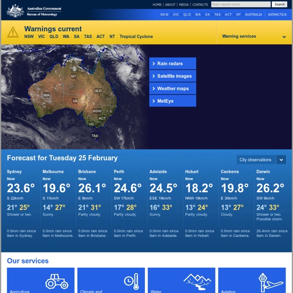 Australia's official weather forecasts & weather radar Bureau of