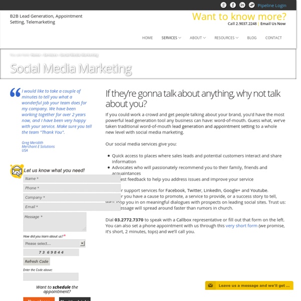 Social Media Marketing - CallboxB2B Lead Generation, Appointment Setting, Telemarketing