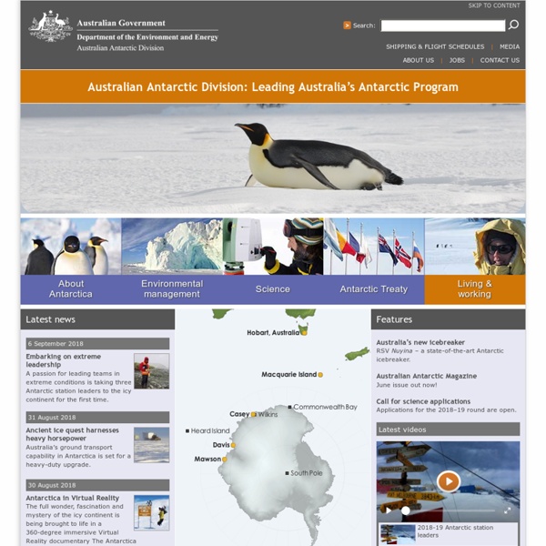 Australian Antarctic Division — Australia in Antarctica