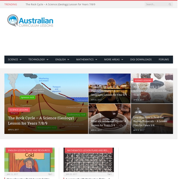 Australian Curriculum Lessons Lesson Plans, Teaching Resources and