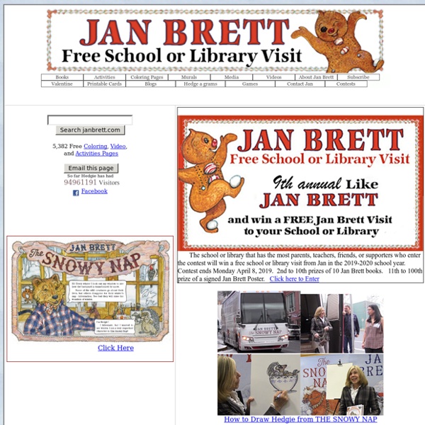 Author Jan Brett's Free Coloring, Video and Activity Pages