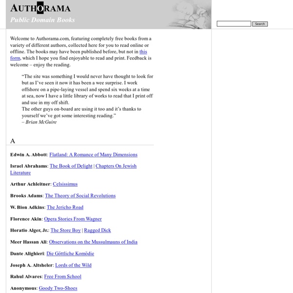 Authorama - Public Domain Books