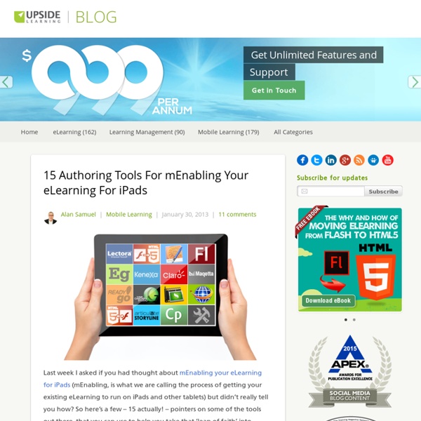 15 Authoring Tools For mEnabling Your eLearning For iPads