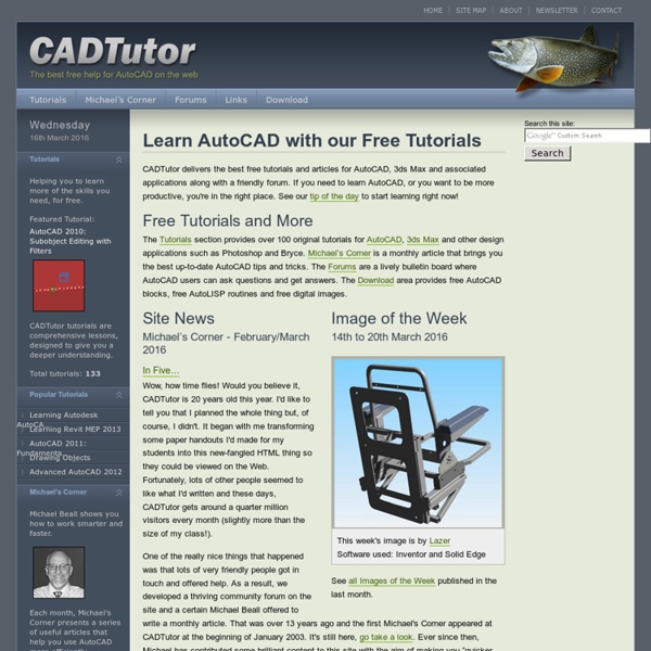 CADTutor - The best free AutoCAD tutorials on the web