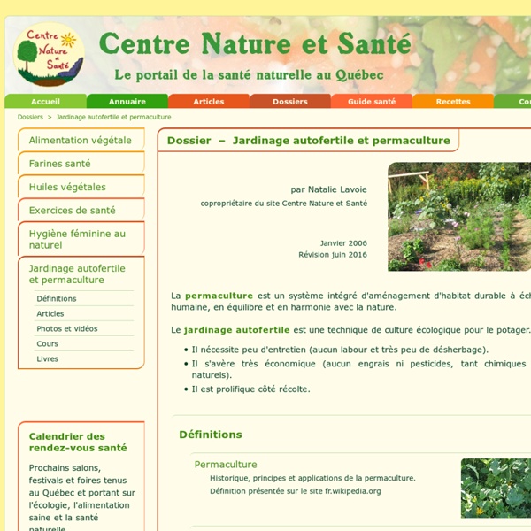 Jardinage autofertile et permaculture