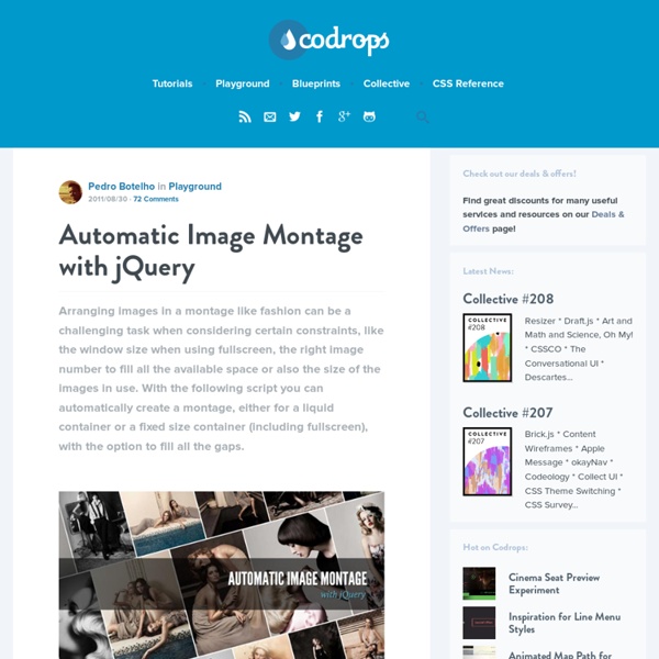 Automatic Image Montage with jQuery