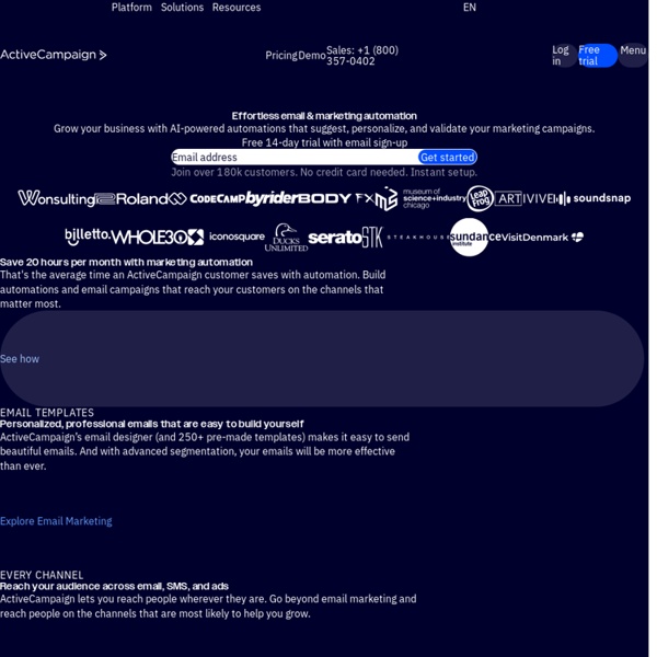 ActiveCampaign - #1 Customer Experience Automation Platform