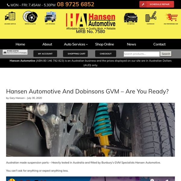 Hansen Automotive And Dobinsons GVM - Are You Ready?
