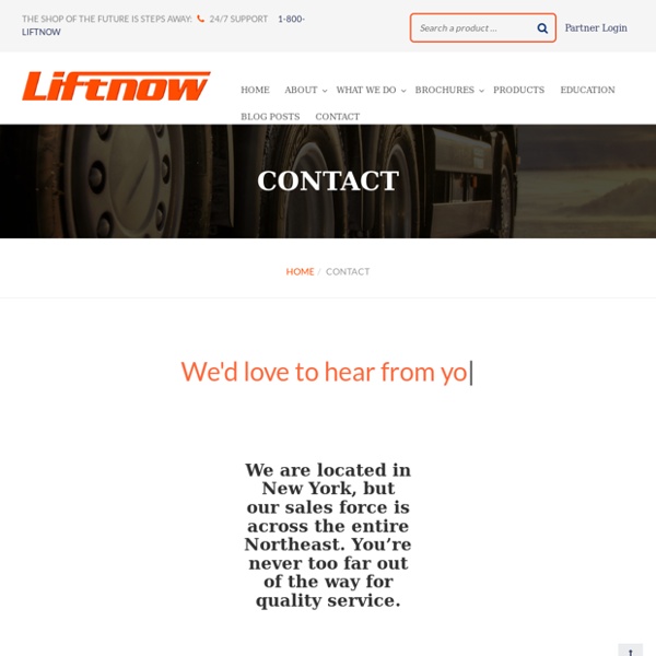 Contact Liftnow Automotive Equipment New York, Brooklyn & Manhattan