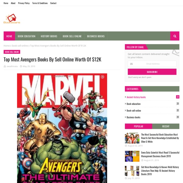 Top Most Avengers Books By Sell Online Worth Of $12K