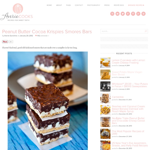 Peanut Butter Cocoa Krispies Smores Bars