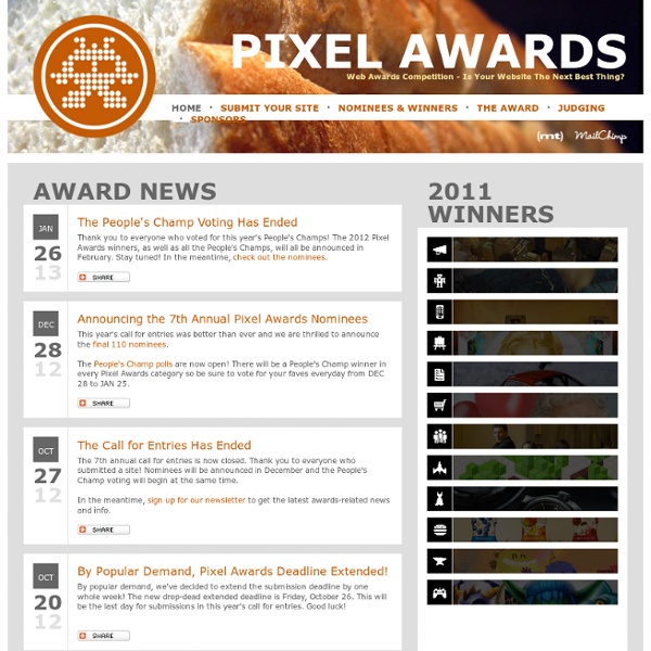 Web Awards Competition by The Pixel Awards