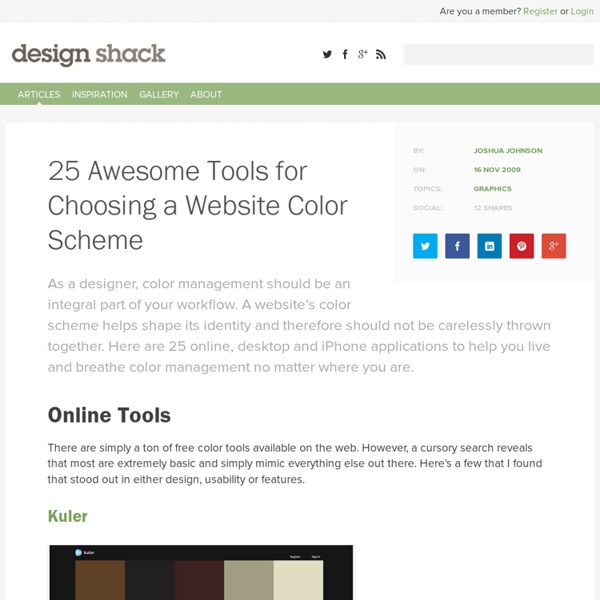 25 Awesome Tools for Choosing a Website Color Scheme