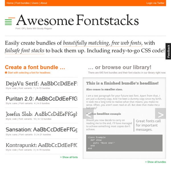Awesome Fontstacks
