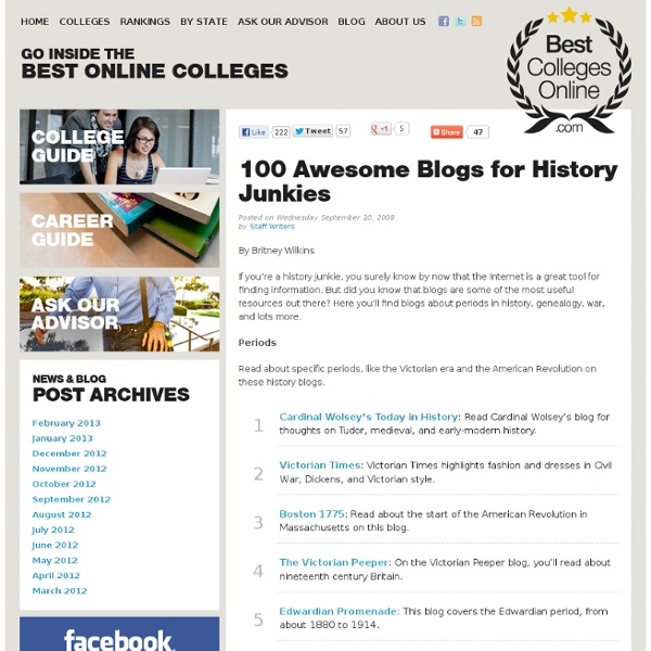 100 Awesome Blogs for History Junkies