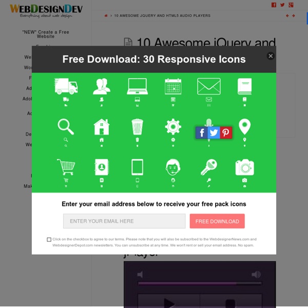 10 Awesome jQuery and HTML5 Audio Players
