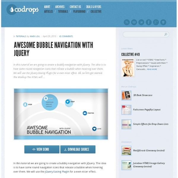 Awesome Bubble Navigation with jQuery