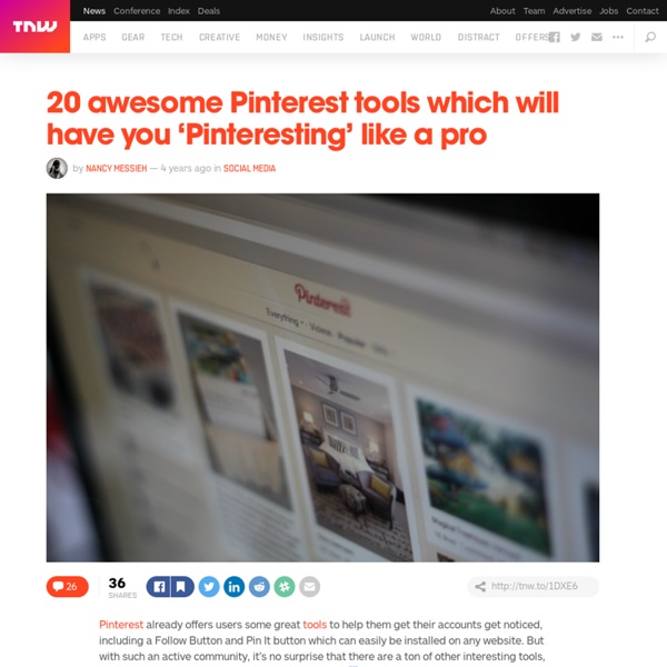 20 Awesome Pinterest Tools