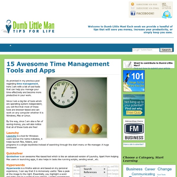 15 Awesome Time Management Tools and Apps
