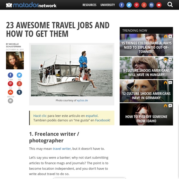 20+ awesome travel jobs and how to get them