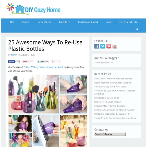 25 Awesome Ways To Re-Use Plastic Bottles