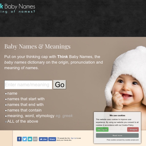 Baby Names, Name Meanings - Think Baby Names