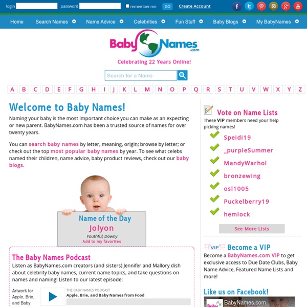 Baby Names at BabyNames.com