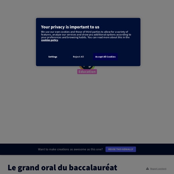 Le grand oral du baccalauréat by cecile_ragot on Genially