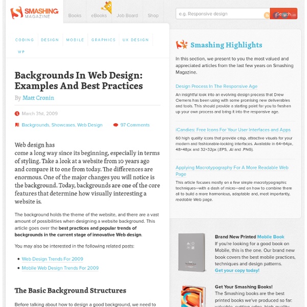 Backgrounds In Web Design: Examples And Best Practices - Smashing Magazine