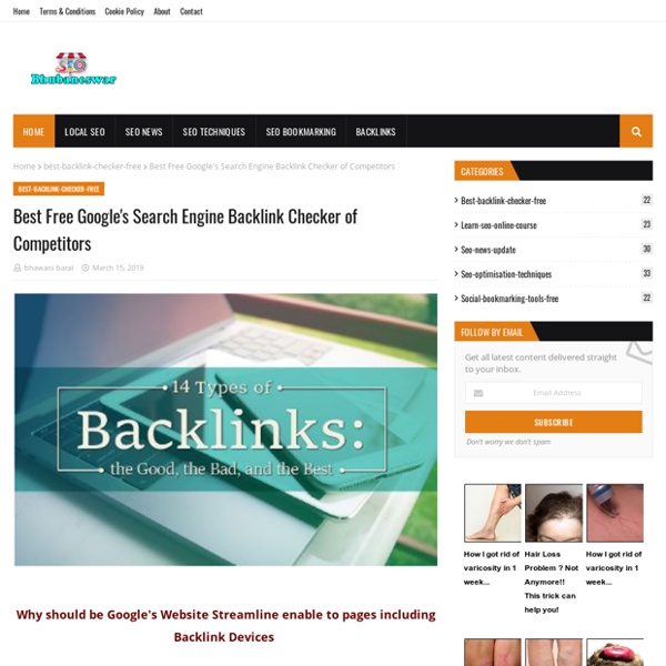 Best Free Google's Search Engine Backlink Checker of Competitors
