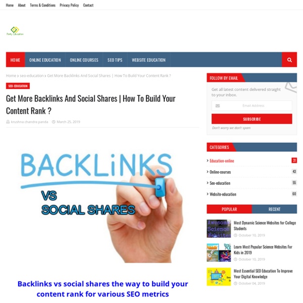 Get More Backlinks And Social Shares