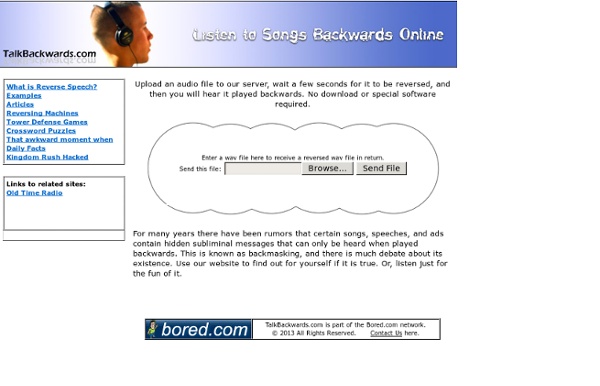 TalkBackwards.com - Backmasking &Reverse Speech - StumbleUpon