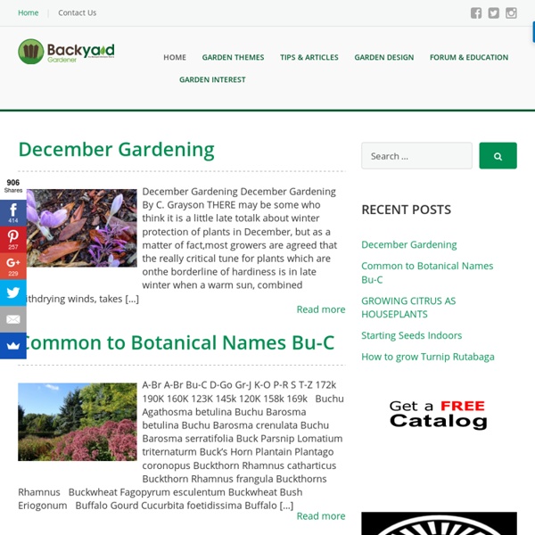 Backyard Gardener, Your Gardening Information with Gardening Tips