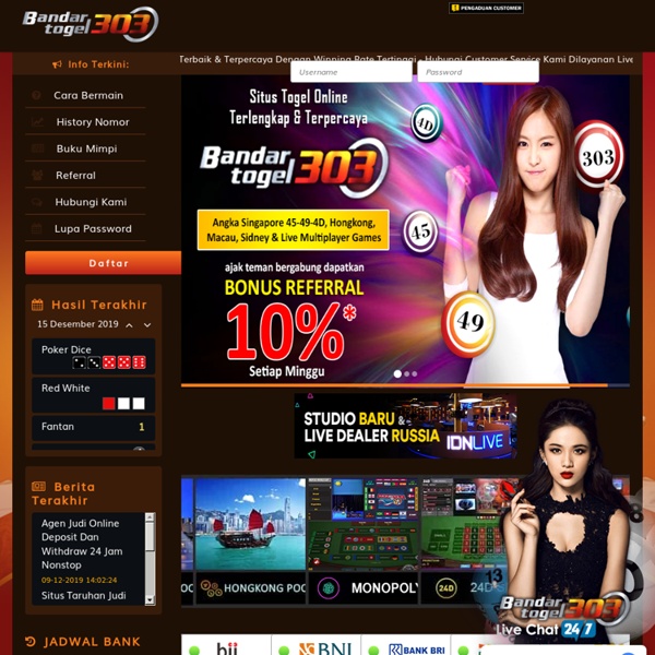 Bandar Judi Togel Online & Idnlive Casino - BandarTogel303