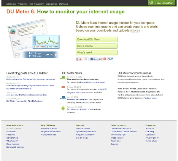 DU Meter: bandwidth monitor for your computer