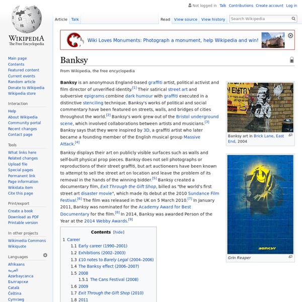 Banksy - Wikipedia, the free encyclopedia - StumbleUpon