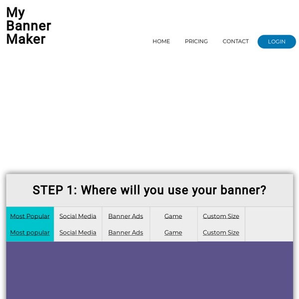 Banner Maker - Free Banner Creator for your website, Myspace, Facebook, and more!