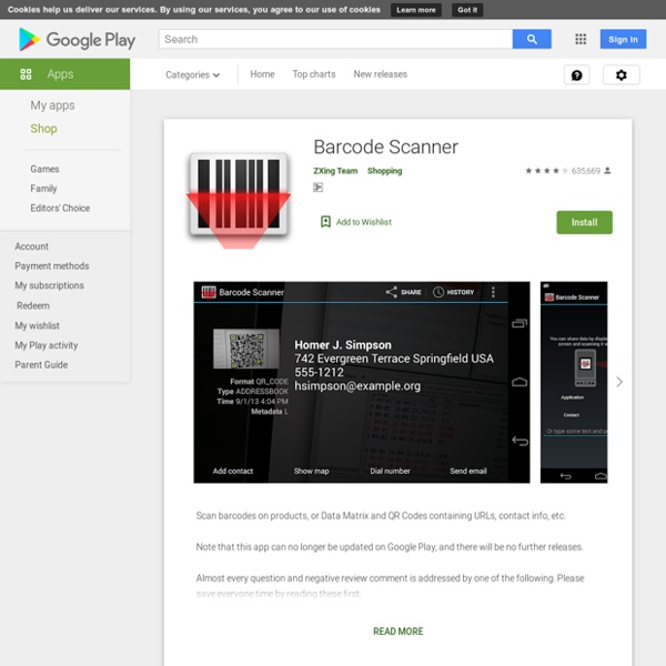 Barcode Scanner - Android Market