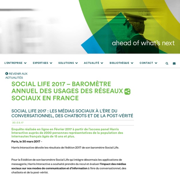 Social Life 2017 - Baromètre des usages des réseaux sociaux