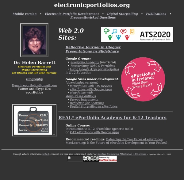 Dr. Helen Barrett's Electronic Portfolios