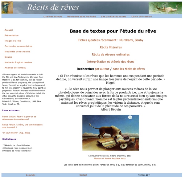 Base de rêves - Accueil