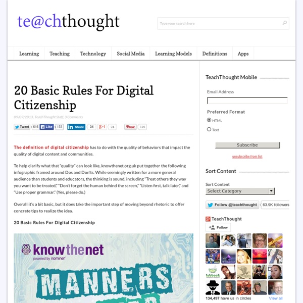 20 Basic Rules For Digital Citizenship
