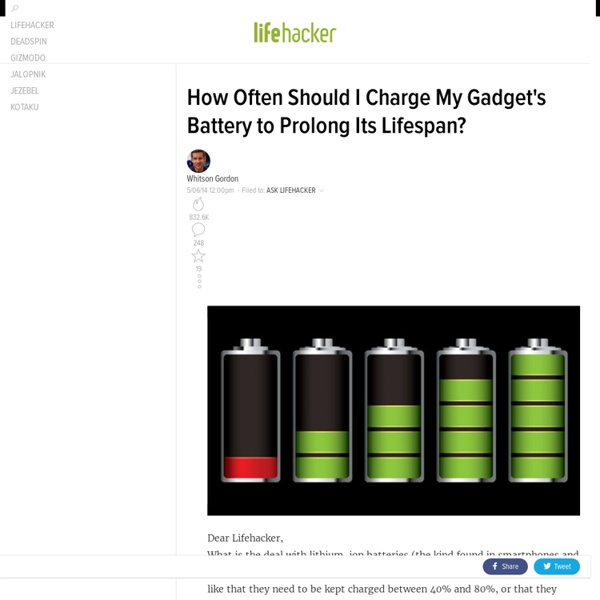 How Often Should I Charge My Gadget's Battery to Prolong Its Lifespan?