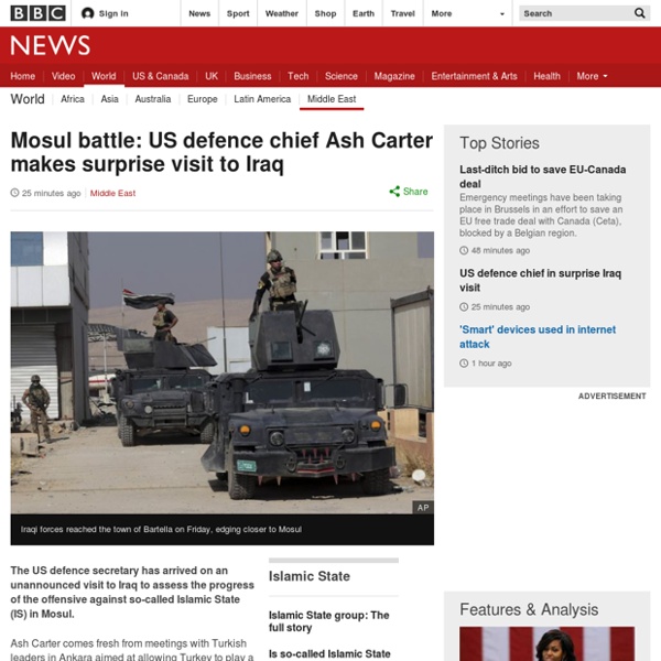 Mosul battle: US defence chief Ash Carter makes surprise visit to Iraq