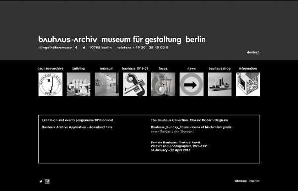 Archiv museum für gestaltung: homepage