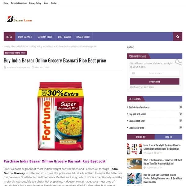 Buy India Bazaar Online Grocery Basmati Rice Best price