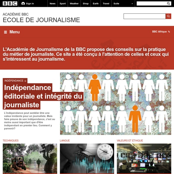 BBC Academy - Page d'accueil