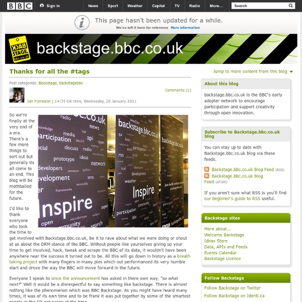DataArt on BBC Backstage - Visualisations
