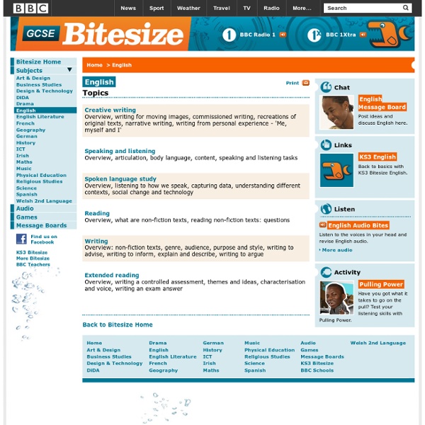 GCSE Bitesize - English