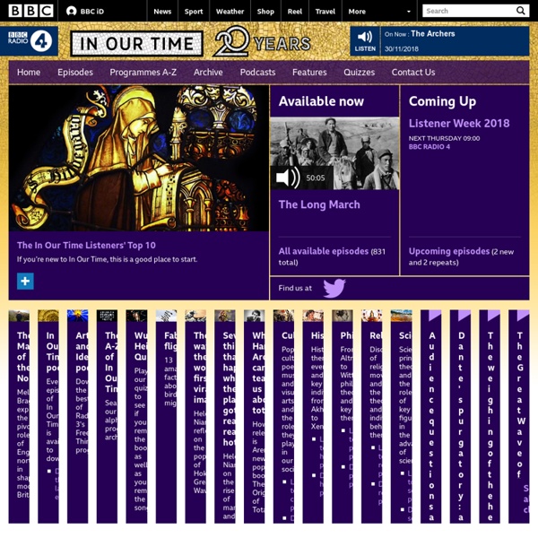 Radio 4 - In Our Time - Homepage